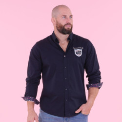 CHEMISE MANCHES LONGUES RUGBY CLUB RUCKFIELD BLEU MARINE