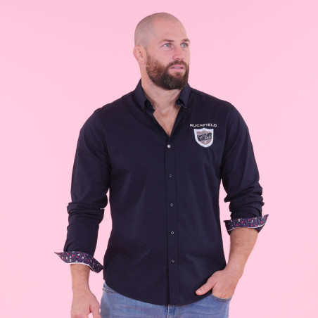CHEMISE MANCHES LONGUES RUGBY CLUB RUCKFIELD BLEU MARINE