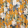 Tissu coton émerisé floral - orange brûlée